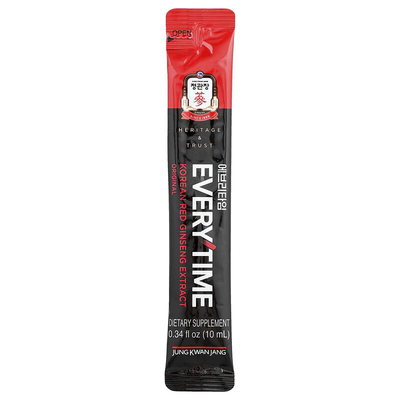 Korean Red Ginseng Extract, Everytime, Original, 30 Liquid Sticks 