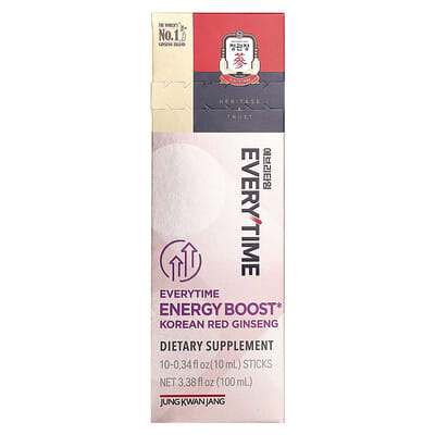 JungKwanJang, Korean Red Ginseng, Energy Boost, 10 Sticks, Energy Boosting, 0.34 fl oz (10 ml) Each