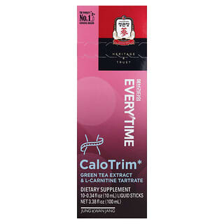JungKwanJang, Everytime CaloTrim, Extracto de té verde y tartrato de L-carnitina, 10 barritas líquidas, 10 ml (0,34 oz. líq.) cada una