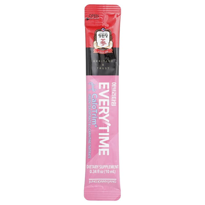 Everytime CaloTrim, Green Tea Extract & L-Carnitine Tartrate, 10 Liquid Sticks, 0.34 fl oz (10 Everytime CaloTrim, Green Tea Extract & L-Carnitine Tartrate, 10 Liquid Sticks, 0.34 fl oz (10