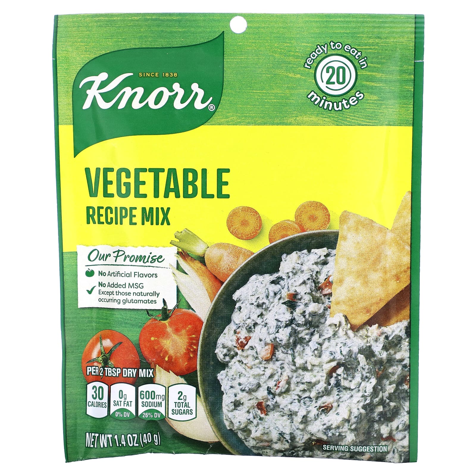 Knorr, Mezcla para recetas de vegetales, 40 g (1,4 oz)