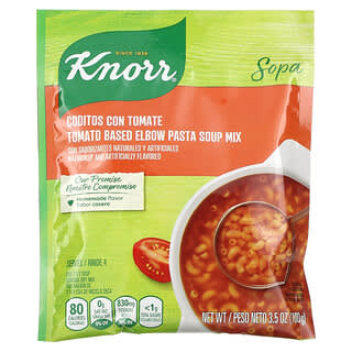 Knorr, 토마토 베이스 팔꿈치 파스타 수프 믹스, 100g(3.5oz)
