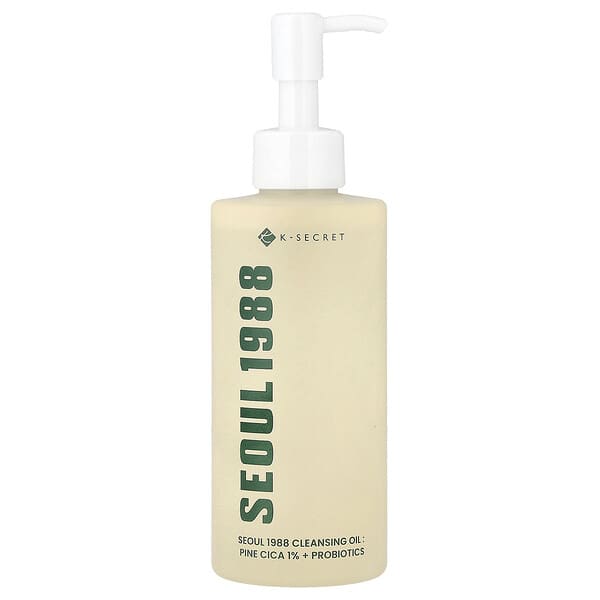 K-Secret, Seoul 1988 클렌징 오일, 잣나무 1% + 프로바이오틱, 200ml(6.76fl oz)