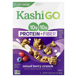 Kashi, GO®, Protein + Fiber Cereal, Mixed Berry Crunch, 17.7 oz (501 g)