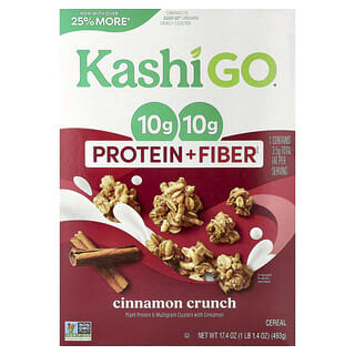 Kashi, GO®, Protein + Fiber Cereal, Cinnamon Crunch, 17.4 oz (493 g)