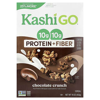 كاشي‏, GO® حبوب الإفطار ، بروتين + ألياف ، شوكولاتة مقرمشة ، 16 أونصة (453 جم)