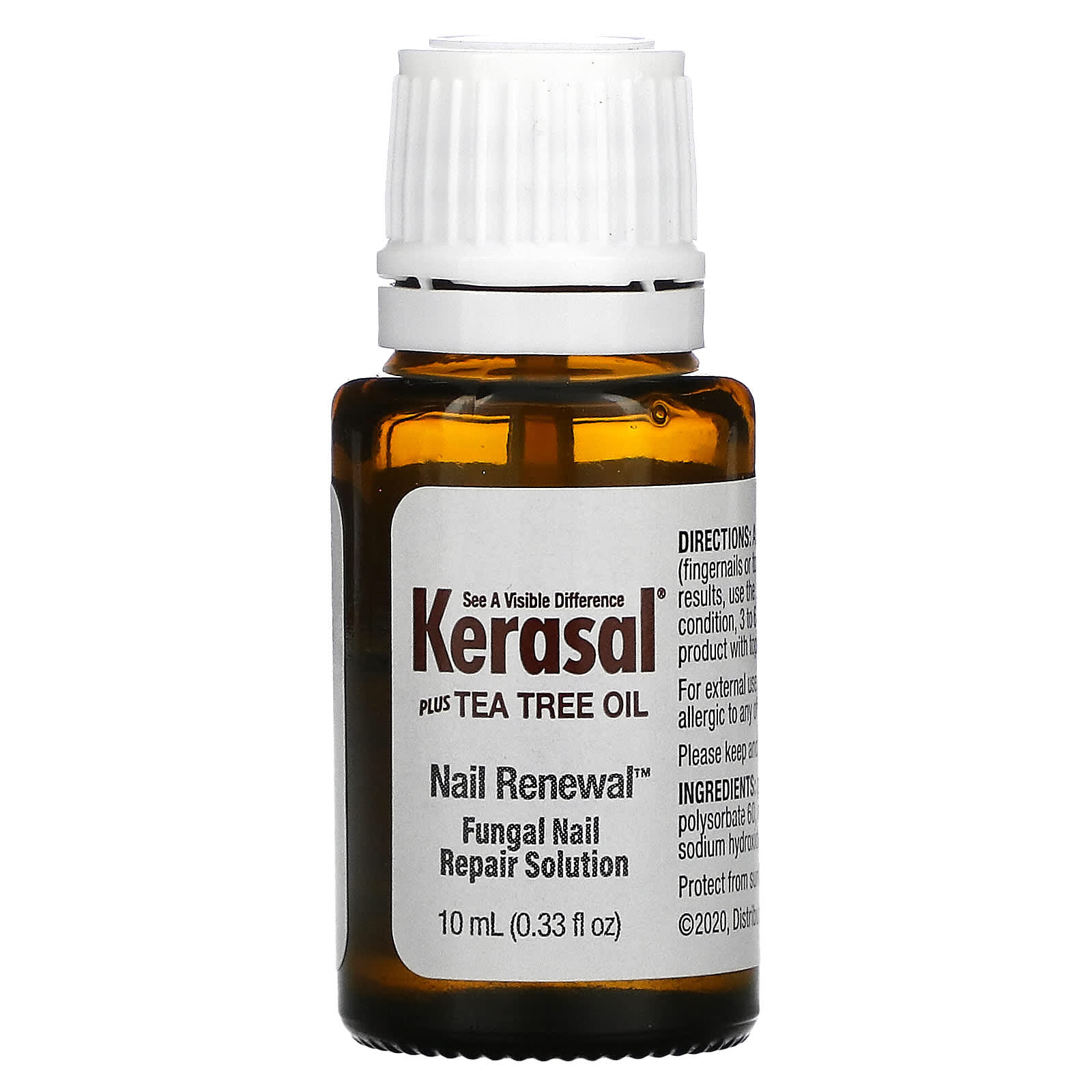 Kerasal, Nail Renewal（ネイルリニューアル）、ティーツリーオイル配合、10ml（0.33液量オンス）