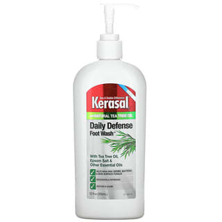 Kerasal, Defensivos diários para lavagem dos pés com óleo da árvore do chá natural, 355 ml (12 fl oz)