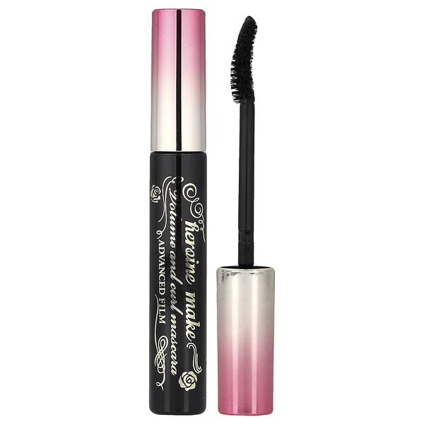 KissMe, Heroine Make, 볼륨 & 컬 마스카라, 어드밴스드 필름, 01 제트 블랙, 6g(0.21oz)