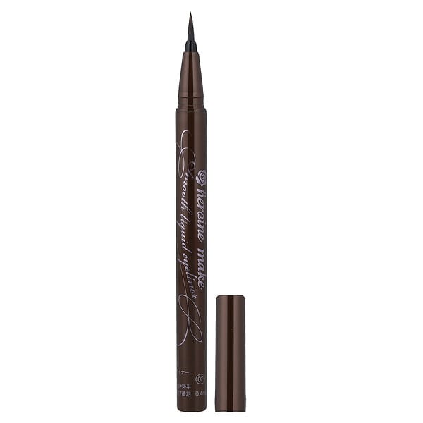 KissMe, Heroine Make, 스무스 리퀴드 아이라이너, 울트라파인 브러시, 02 익스퀴지트 브라운,, 0.4ml(0.014fl oz)