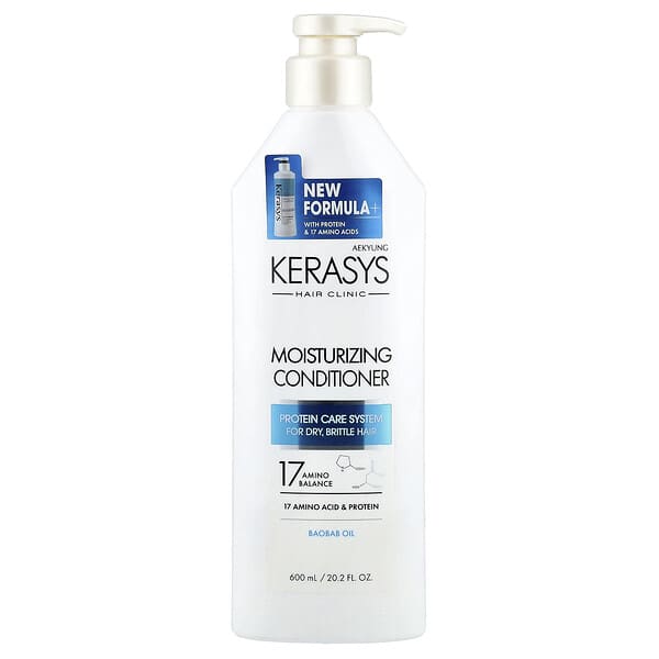 Kerasys, 모이스처라이징 컨디셔너, 바오밥 오일, 건조하고 잘 끊어지는 모발용, 600ml(20.2fl oz)