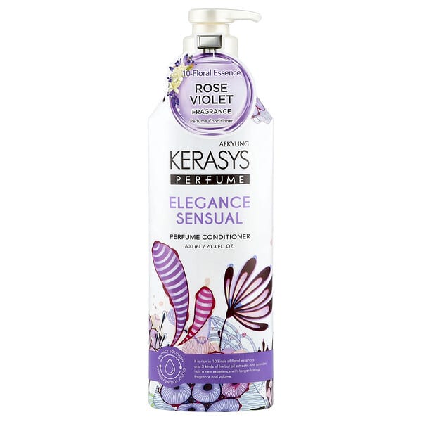 Kerasys, Elegance 센슈얼 퍼퓸 컨디셔너, 로즈 바이올렛, 600ml(20.3fl oz)