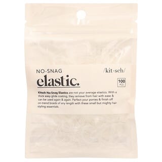 Kitsch, No-Snag Elastic, Clear , 100 Pieces