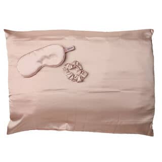كيتش‏, مجموعة النوم من الساتان، اللون الوردي، مجموعة من 3 قطع