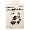 Quick-Dry, Microfiber Hair Towel Turban, Leopard, 1 Piece