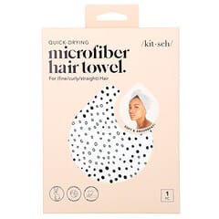 Kitsch, быстросохнущее полотенце для волос из микрофибры, в мелкий горошек, 1 шт.