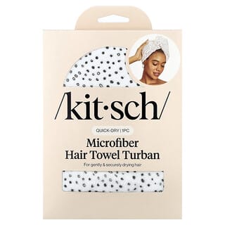 Kitsch, Quick Dry Microfiber Hair Towel Turban, Micro Dot, 1 Piece