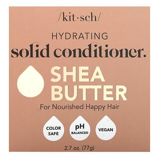 Kitsch, Hydrating Solid Conditioner Bar, Shea Butter, Sugared Amber & Shea, 1 Bar, 2.7 oz (77 g)