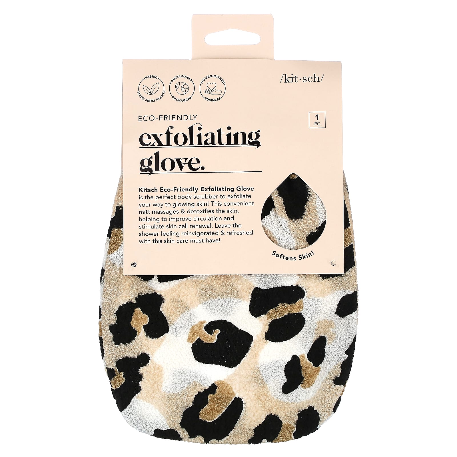 Kitsch, Exfoliating Glove, 1 Glove