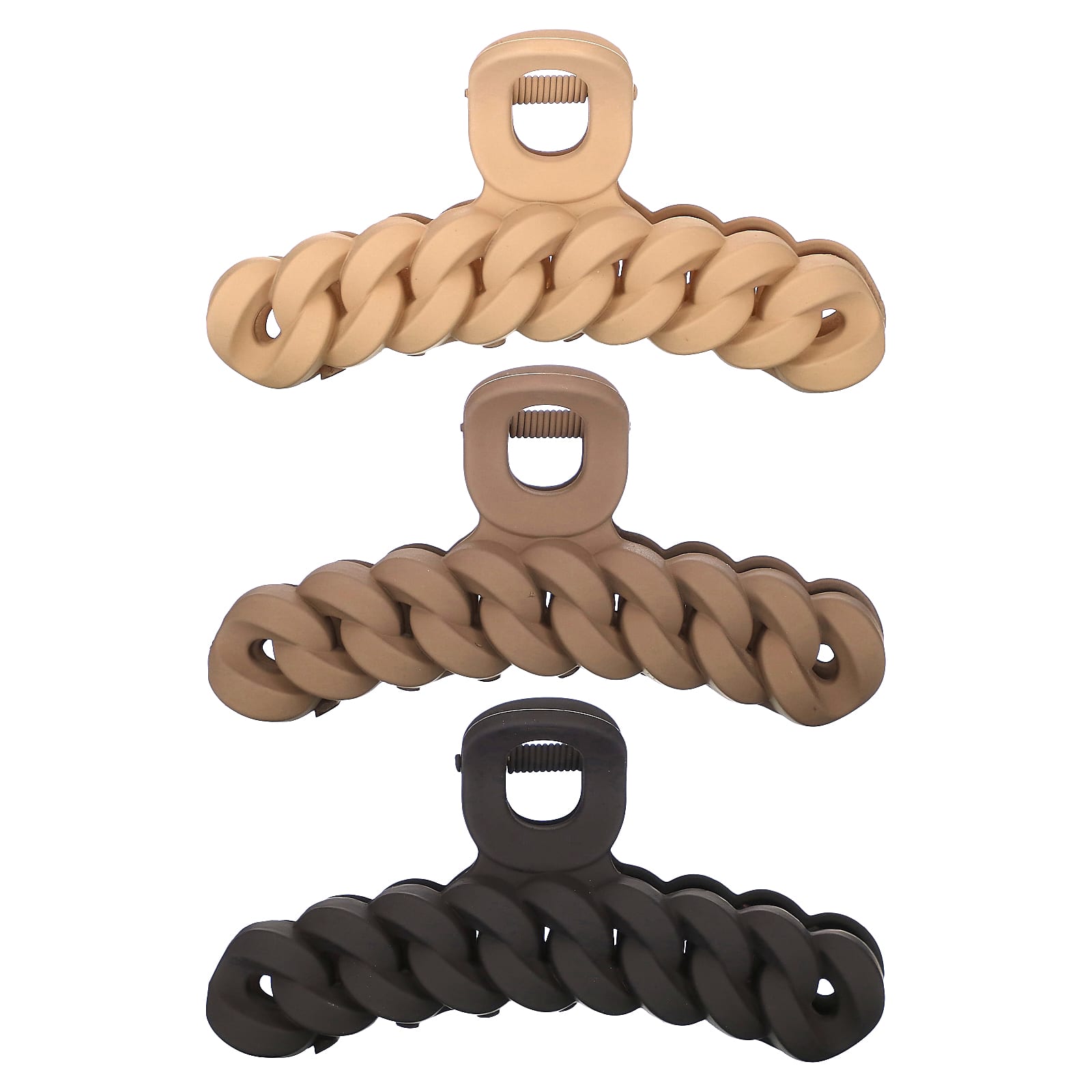 Kitsch, Chain Claw Clips, Neutral, 3pc Set