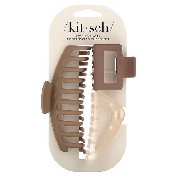 Kitsch, Assorted Oversized Claw Clip, 3 Pc Set