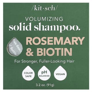 Kitsch, Volumizing Solid Shampoo Bar, festes Volumen-Shampoo, Rosmarin und Biotin, Lavendel und Vanille, 91 g (3,2 oz.)