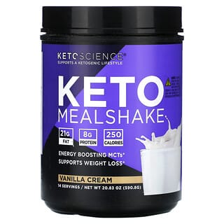 Keto Science, Batido de comidas cetogénicas, Crema de vainilla`` 590,8 g (20,83 oz)