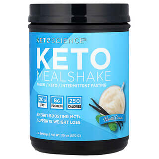 Keto Science, Repas cétogène, Crème à la vanille, 590,8 g