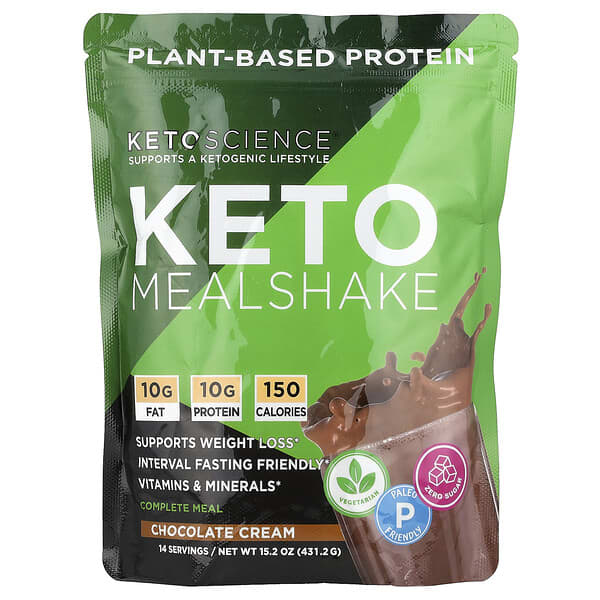 Keto Science, Keto Mealshake, Chocolate Cream, 15.2 oz (431.2 g) — product photo 1