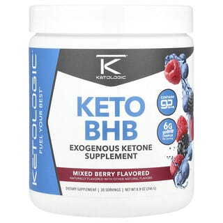 KetoLogic, Keto BHB, Mixed Berry, Keto-BHB, gemischte Beeren, 246 g (8,8 oz.)