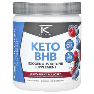 KetoLogic, Keto BHB, owoce jagodowe, 246 g