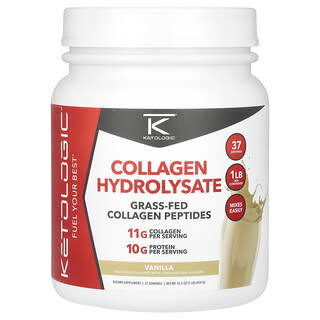 KetoLogic, Collagen Hydrolysate, Kollagenhydrolysat, Vanille, 454 g (1 lb.)