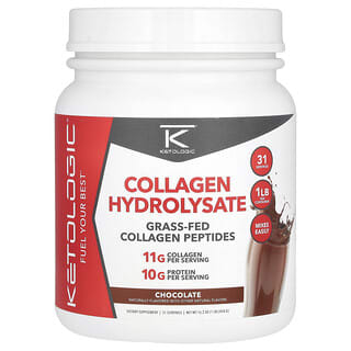KetoLogic, Hydrolysat de collagène, Chocolat, 454 g