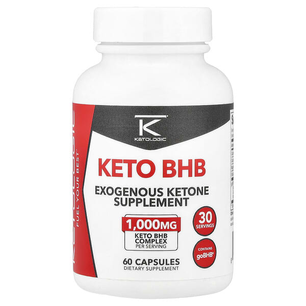 KetoLogic, Keto BHB, 60 вегетарианских капсул