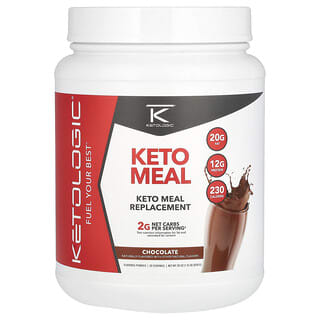 KetoLogic, KetoMeal, Substitut de repas, Chocolat, 828 g