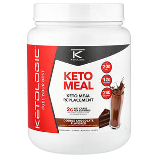 KetoLogic, KetoMeal, måltidserstatning, chokolade, 828 g