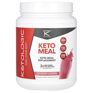 KetoLogic, Refeição Cetogênica, Morango, 800 g (1,8 lb)