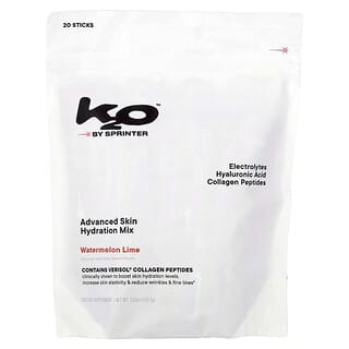 k2o by Sprinter, Advanced Skin Hydration Mix, Watermelon Lime, 20 Sticks, 0.33 oz (9.3 g) Each