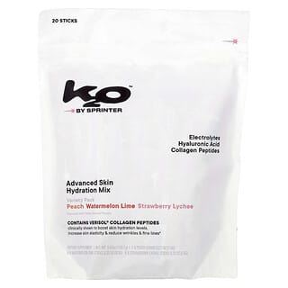k2o by sprinter, Advanced Skin Hydration Mix, Variety Pack, 20 Sticks, 5.63 oz (159.7 g)