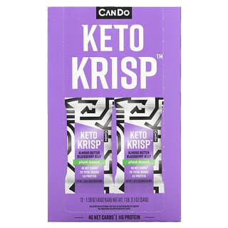 Keto Krisp Bars, Plant Based, Almond Butter Blackberry Jelly, 12 Bars, 1.59 oz (45 g) Each