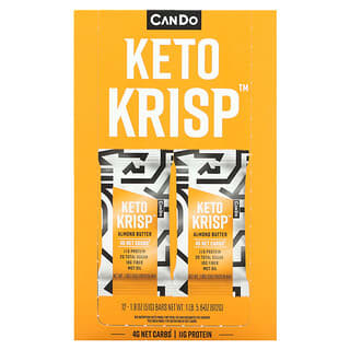 Keto Krisp, ケトクリスプバー、アーモンドバター、12本、各51g（1.8オンス）