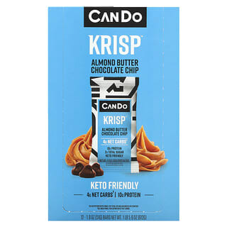 Keto Krisp, Protein Bar, Almond Butter Chocolate Chip, 12 Bars, 1.8 oz (51 g) Each