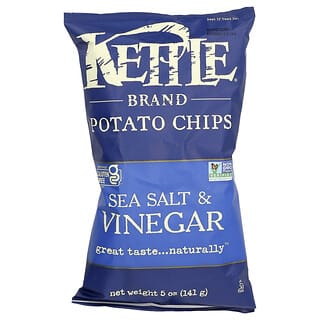 Kettle Foods, картофельные чипсы, морская соль и уксус, 141 г (5 унций)