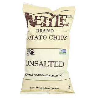 Kettle Foods, Batatas Fritas, Sem Sal, 141 g (5 oz)