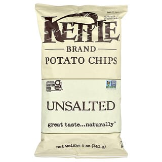 Kettle Foods‏, צ'יפס תפוח אדמה, לא מומלח, 141 גרם (5 אונקיות)