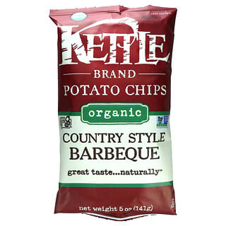 Kettle Foods, Органические картофельные чипсы, барбекю в стиле кантри, 5 унций (142 г)