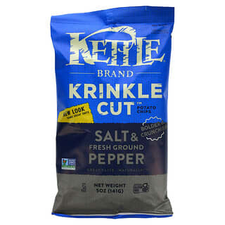 Kettle Foods, картофельные чипсы, соль и свежемолотый перец, 141 г (5 унций)