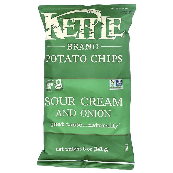 Kettle Foods, 薯片，優酪乳油和洋蔥味，5 盎司（141 克）