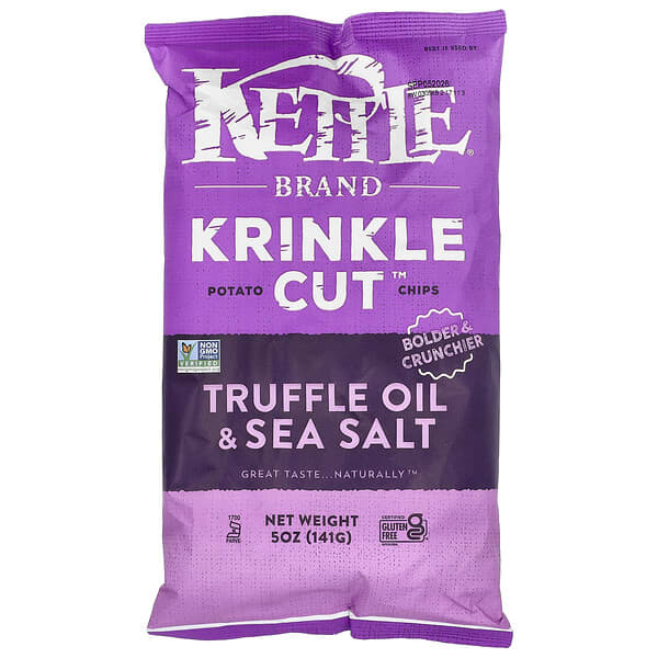 Kettle Foods, Krinkle Cut，薯片，松露油和海鹽，5 盎司（141 克）