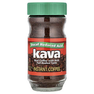 Kava Coffee, Oploskoffie, minder zuur, cafeïnevrij, 113 g